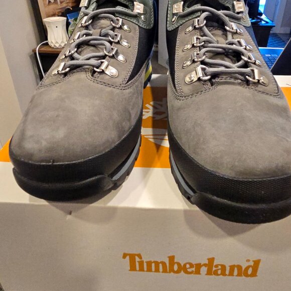 Timberland Euro Hiker Mid Men's Winter Boots Grey / Black / Yellow Size 10 NEW - Picture 5 of 15